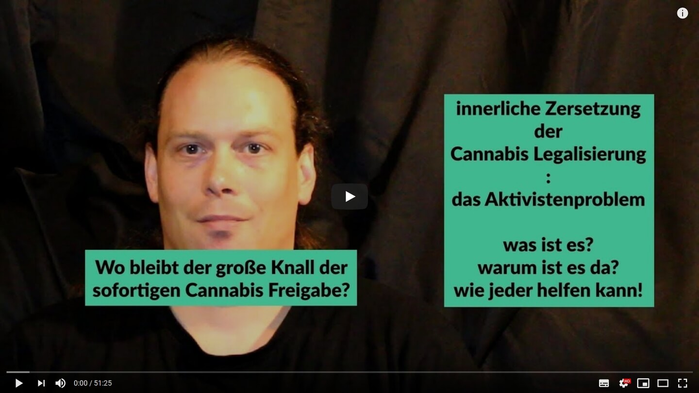 Video-Analyse zum Cannabis Aktivistenproblem mit Lösungsansatz 